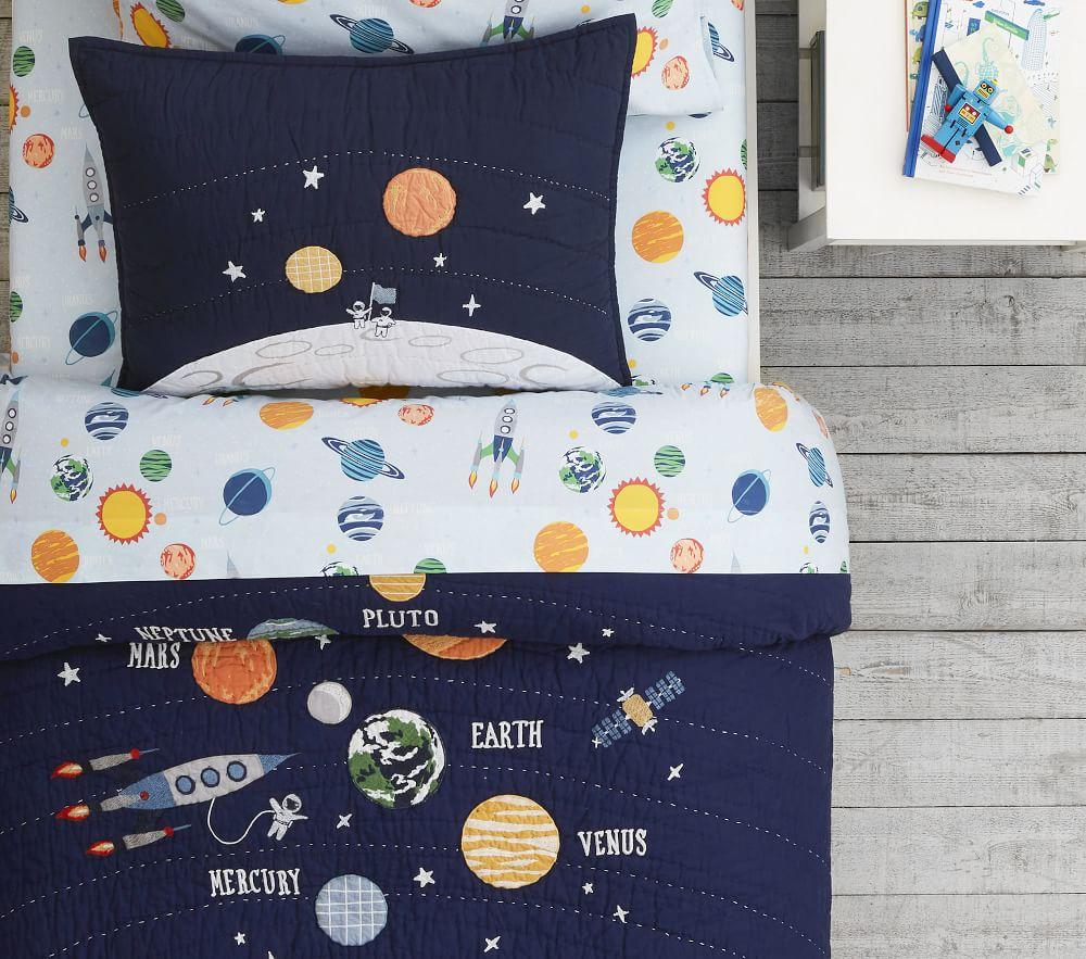 Kids solar system bedding sales